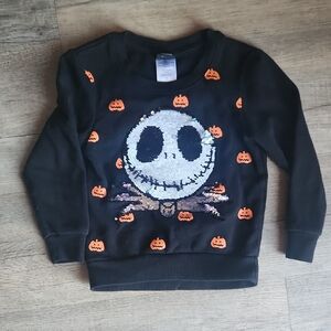 Black Halloween Sequined Sweatshirt